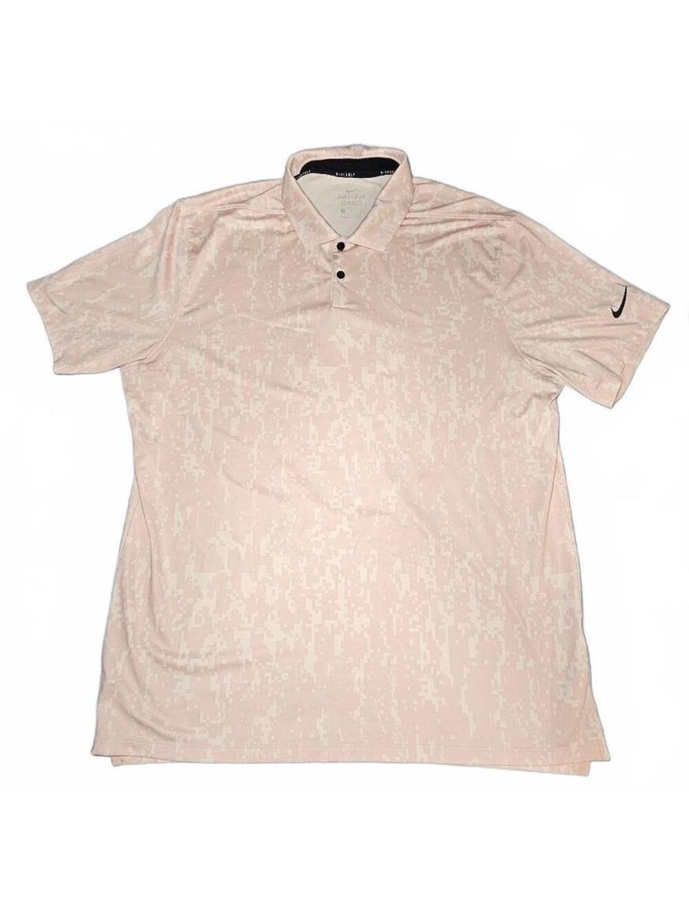 Nike Dri-FIT Golf Polo Pink Digital Camo Mens Performance